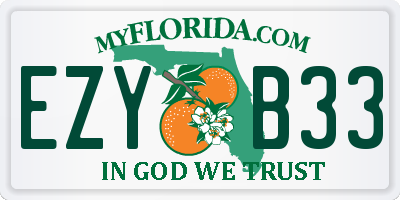 FL license plate EZYB33