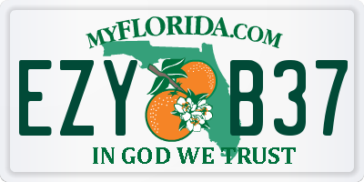 FL license plate EZYB37