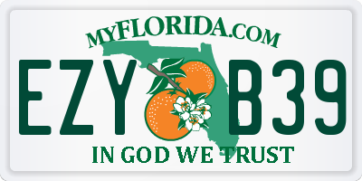 FL license plate EZYB39