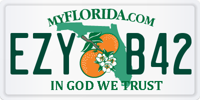 FL license plate EZYB42