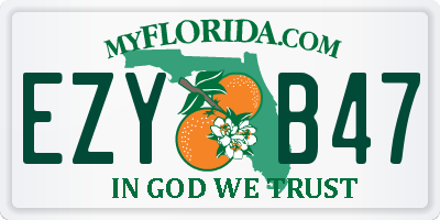 FL license plate EZYB47