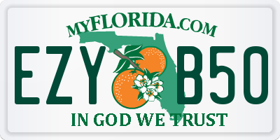 FL license plate EZYB50