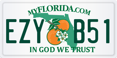 FL license plate EZYB51