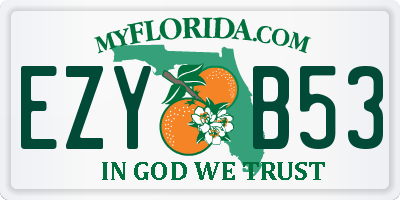 FL license plate EZYB53