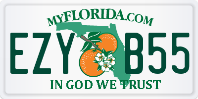 FL license plate EZYB55