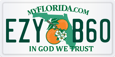 FL license plate EZYB60