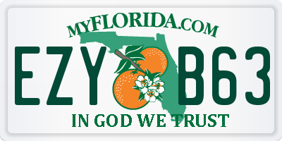 FL license plate EZYB63