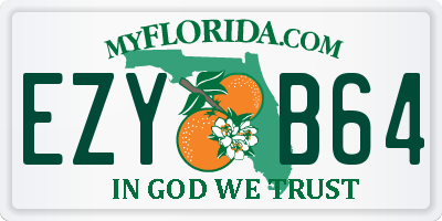 FL license plate EZYB64