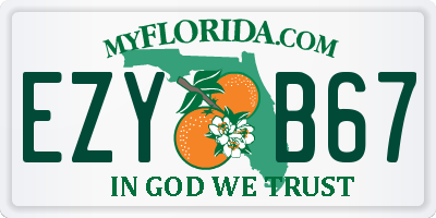 FL license plate EZYB67