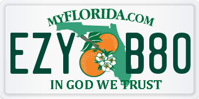 FL license plate EZYB80