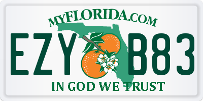 FL license plate EZYB83