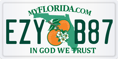 FL license plate EZYB87