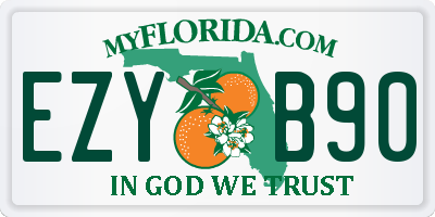 FL license plate EZYB90