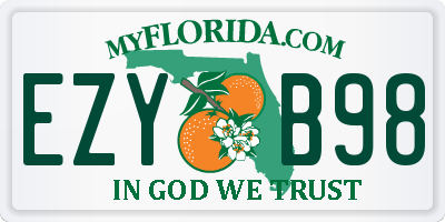 FL license plate EZYB98