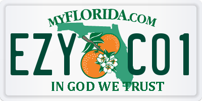 FL license plate EZYC01