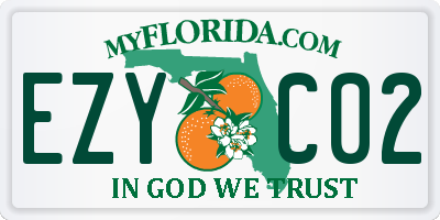 FL license plate EZYC02