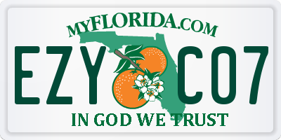 FL license plate EZYC07