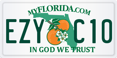 FL license plate EZYC10