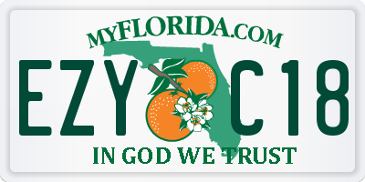 FL license plate EZYC18