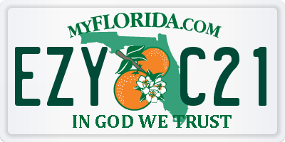 FL license plate EZYC21