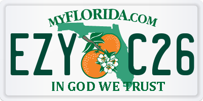 FL license plate EZYC26