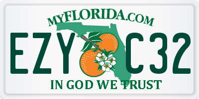 FL license plate EZYC32