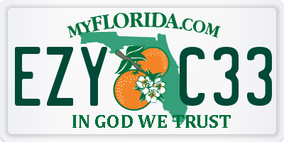 FL license plate EZYC33