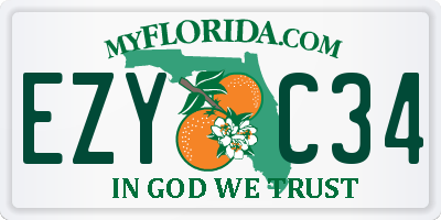 FL license plate EZYC34