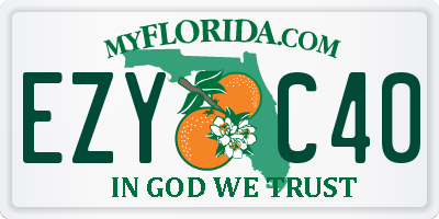 FL license plate EZYC40