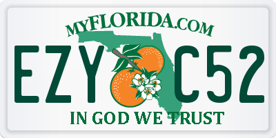 FL license plate EZYC52