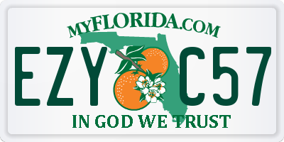 FL license plate EZYC57