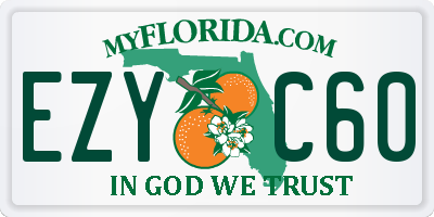 FL license plate EZYC60