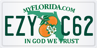 FL license plate EZYC62