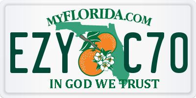 FL license plate EZYC70