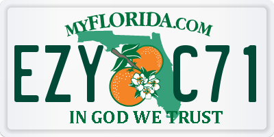 FL license plate EZYC71