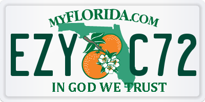 FL license plate EZYC72