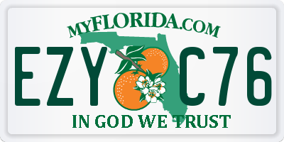 FL license plate EZYC76