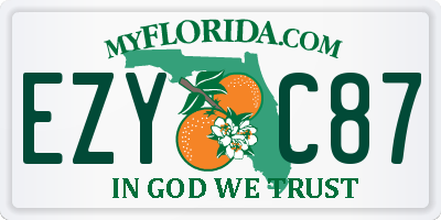 FL license plate EZYC87