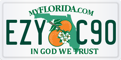 FL license plate EZYC90