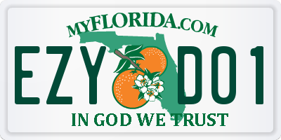 FL license plate EZYD01