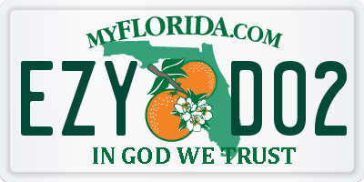 FL license plate EZYD02