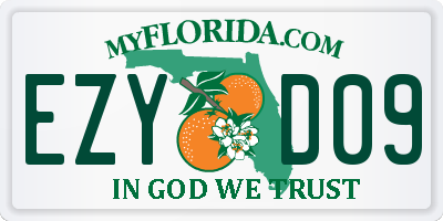 FL license plate EZYD09