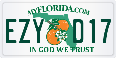 FL license plate EZYD17