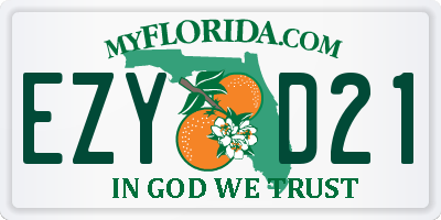 FL license plate EZYD21