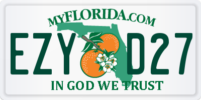 FL license plate EZYD27