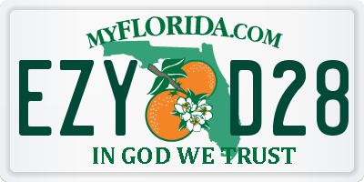 FL license plate EZYD28