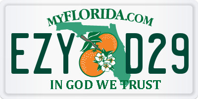 FL license plate EZYD29