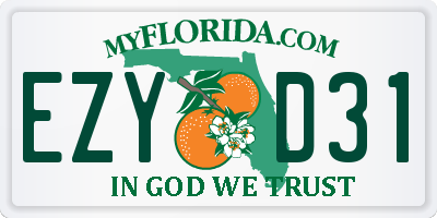 FL license plate EZYD31