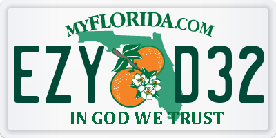 FL license plate EZYD32