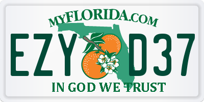 FL license plate EZYD37